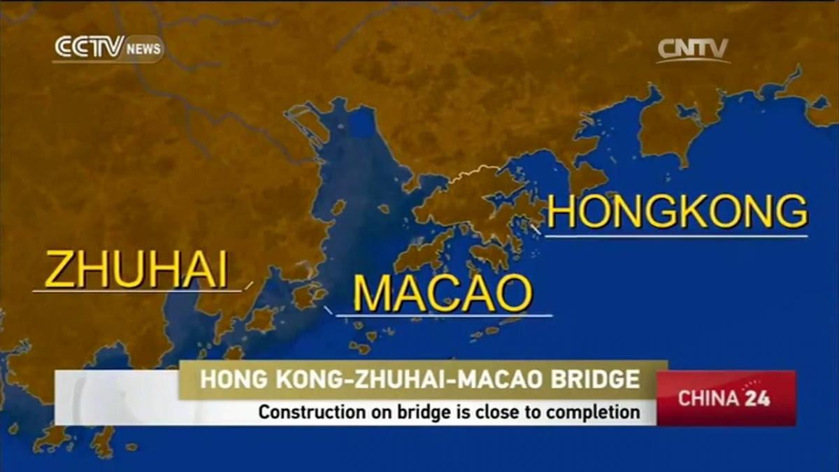 hong kong Macau Köprüsü harita