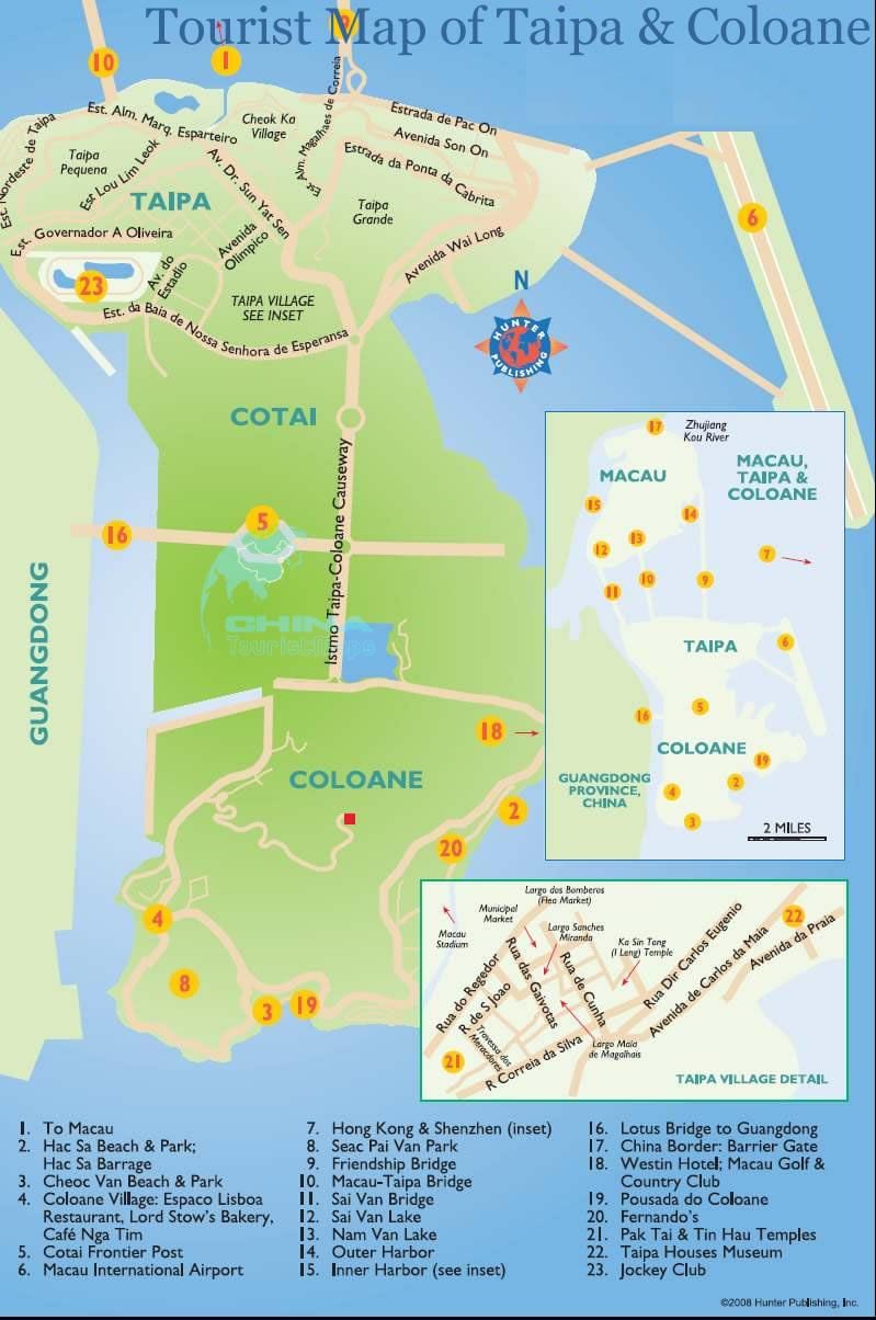 Macau Adası haritası