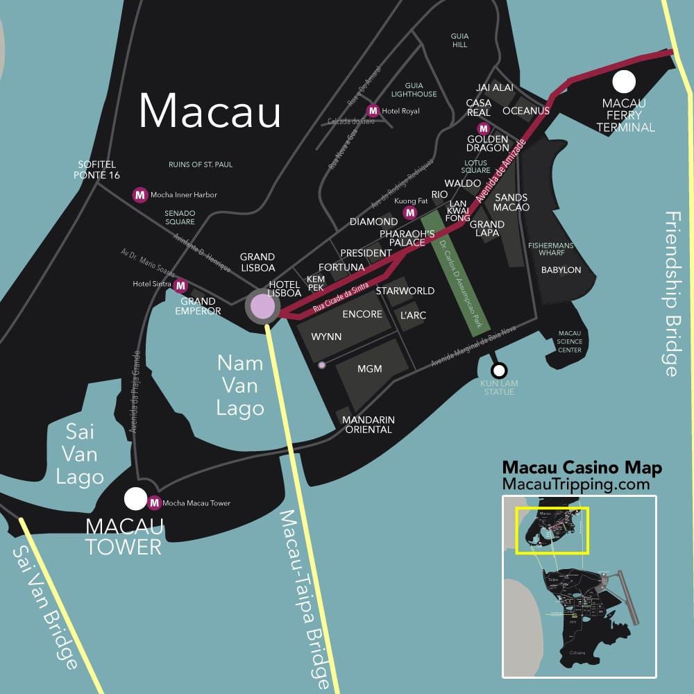Casino Macau haritası