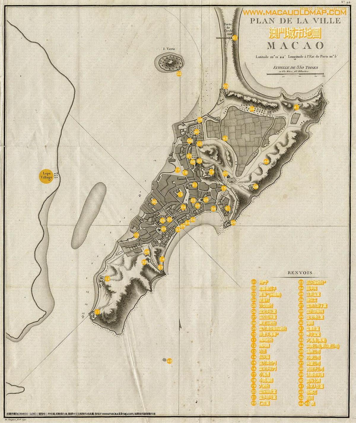 eski Macau haritası