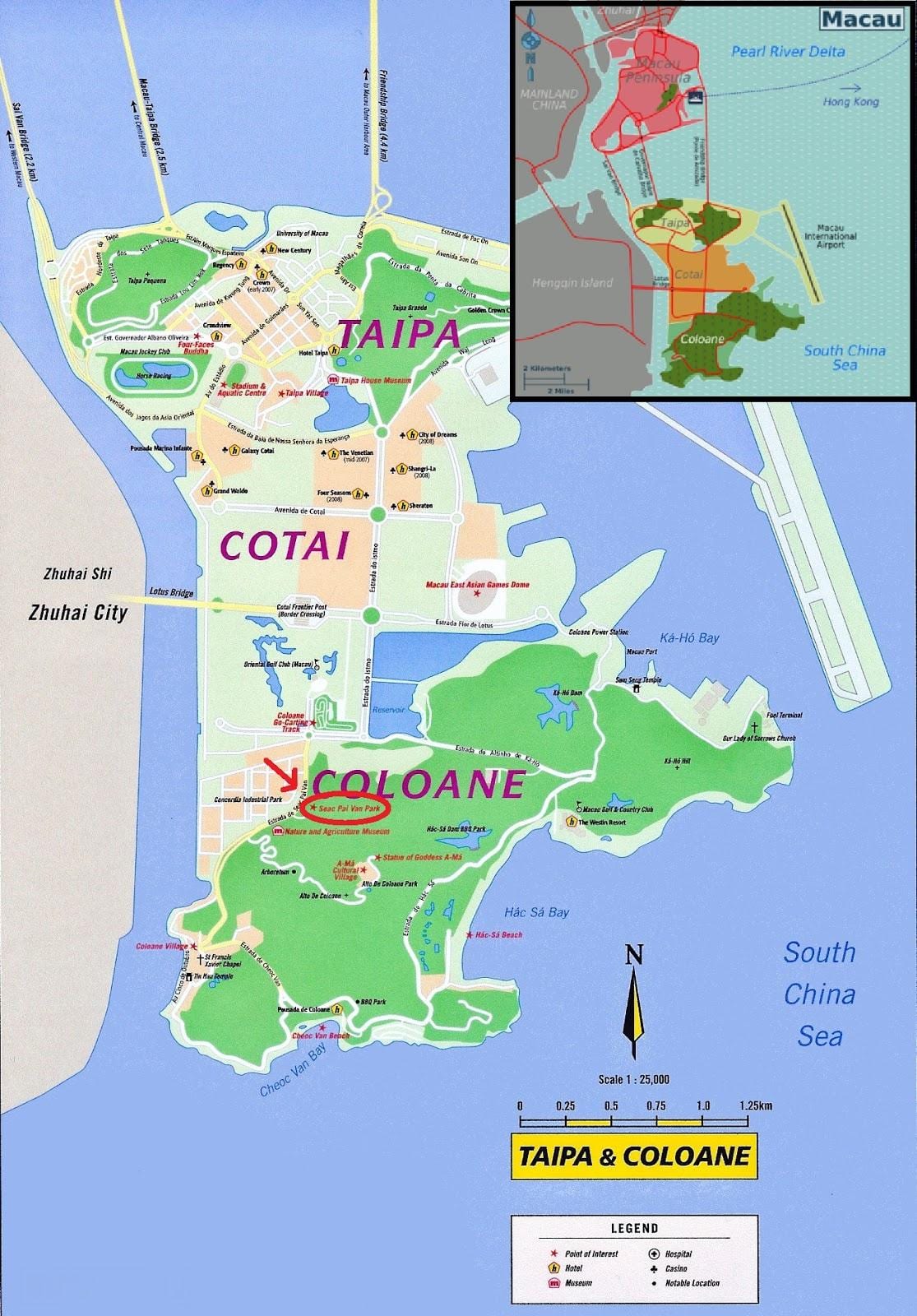 Macau feribot haritası 
