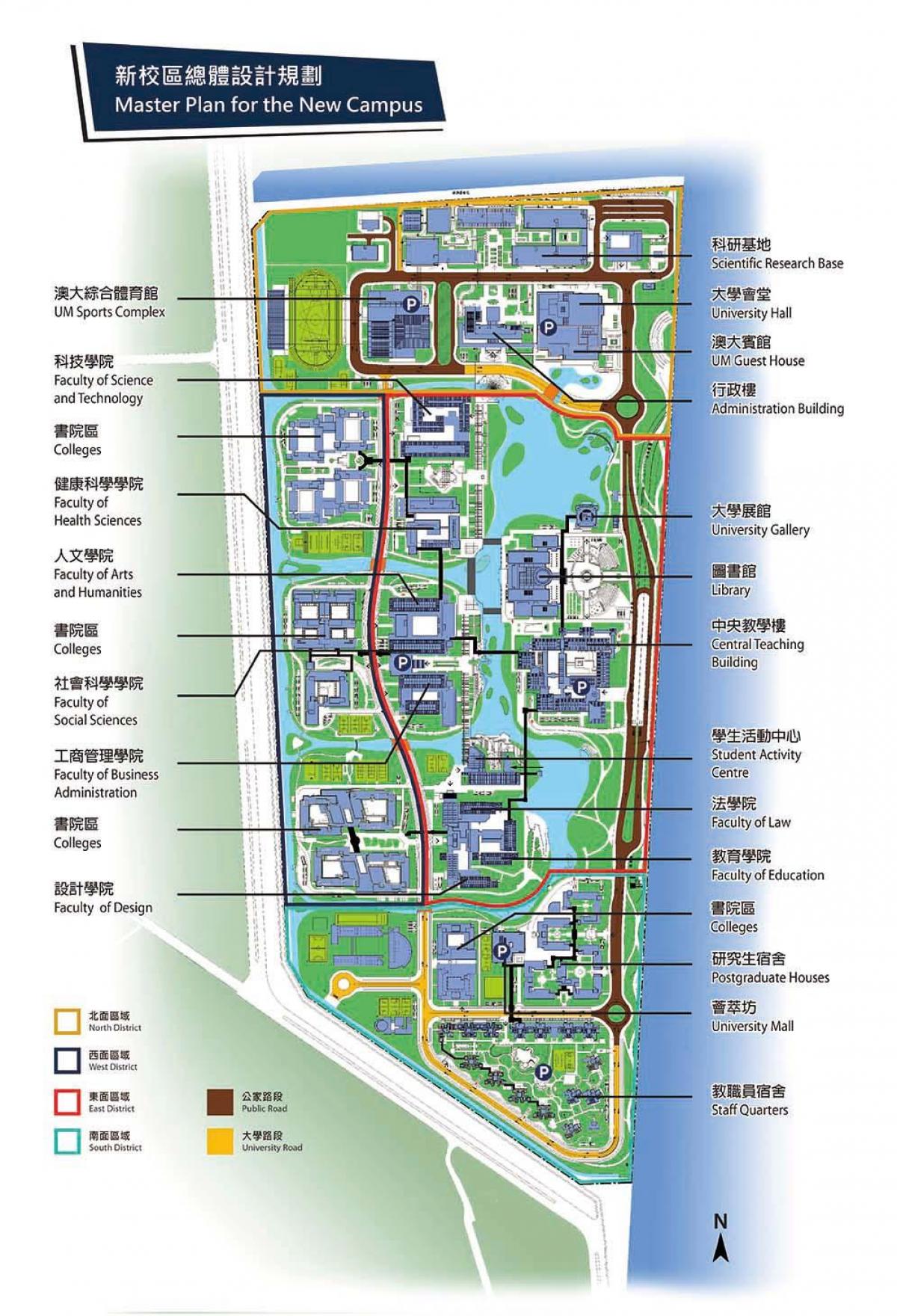 Macau Üniversitesi Harita