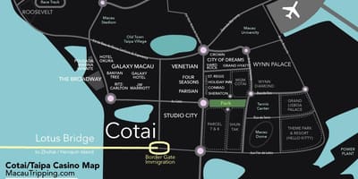Cotai, Macau haritası 