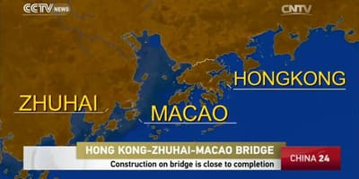 Hong kong Macau Köprüsü harita