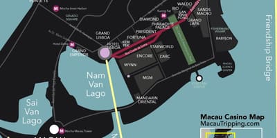 Macau haritası Çin casinolar