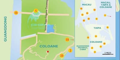Macau Adası haritası
