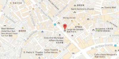 Senato Meydanı haritası Macau